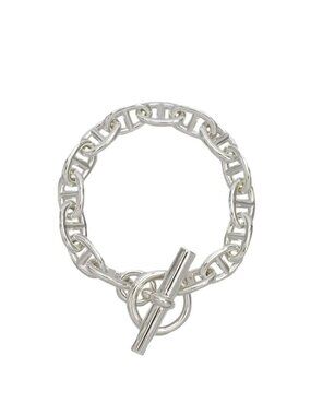 Hermes Bracelet Chaine D'ancre MM 15 Frames Silver Ag